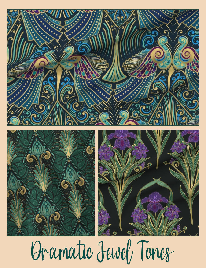 Dramatic jewel tones