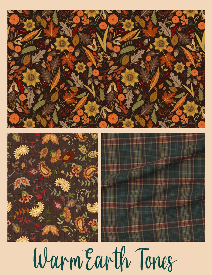 Warm earth tones