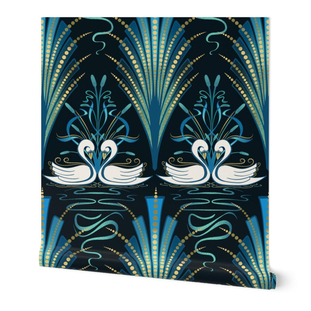 Nouveau Deco Swans